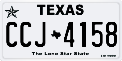 TX license plate CCJ4158
