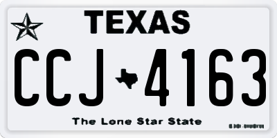TX license plate CCJ4163