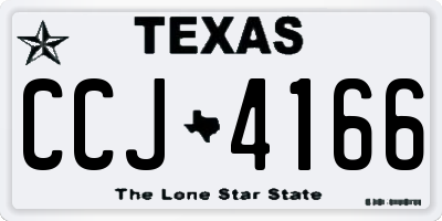 TX license plate CCJ4166