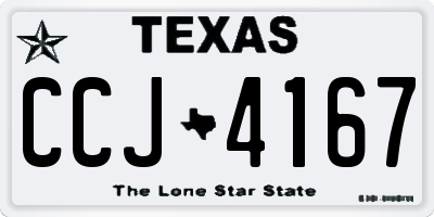 TX license plate CCJ4167