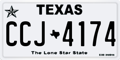 TX license plate CCJ4174