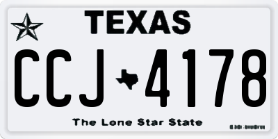 TX license plate CCJ4178