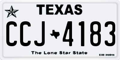 TX license plate CCJ4183