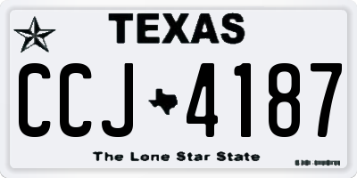 TX license plate CCJ4187