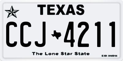 TX license plate CCJ4211