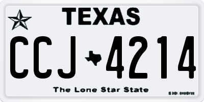 TX license plate CCJ4214