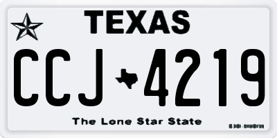 TX license plate CCJ4219