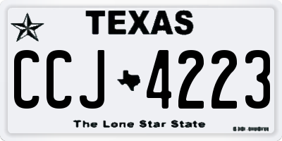 TX license plate CCJ4223