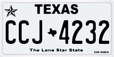TX license plate CCJ4232
