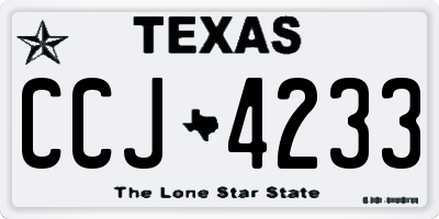 TX license plate CCJ4233