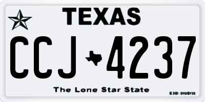 TX license plate CCJ4237
