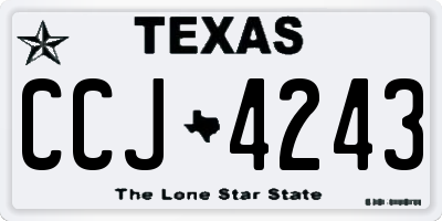 TX license plate CCJ4243