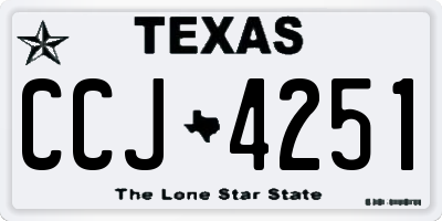 TX license plate CCJ4251