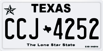TX license plate CCJ4252