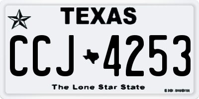TX license plate CCJ4253