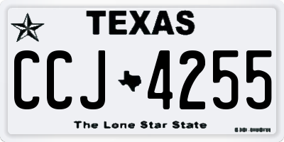TX license plate CCJ4255