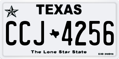TX license plate CCJ4256
