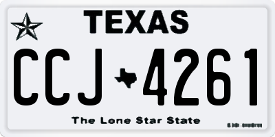 TX license plate CCJ4261
