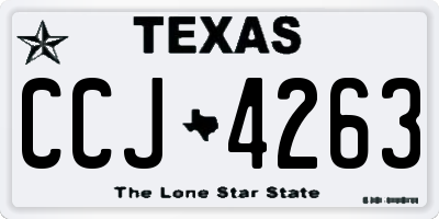 TX license plate CCJ4263
