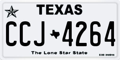 TX license plate CCJ4264