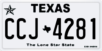 TX license plate CCJ4281
