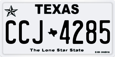 TX license plate CCJ4285