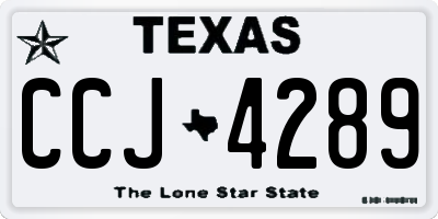 TX license plate CCJ4289