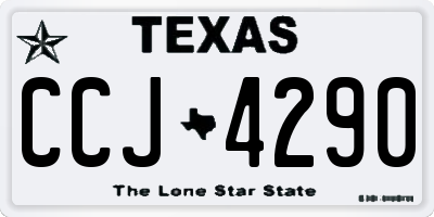 TX license plate CCJ4290