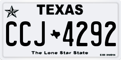 TX license plate CCJ4292