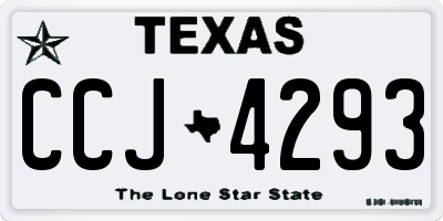 TX license plate CCJ4293