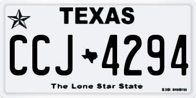 TX license plate CCJ4294
