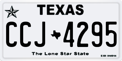 TX license plate CCJ4295
