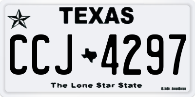 TX license plate CCJ4297