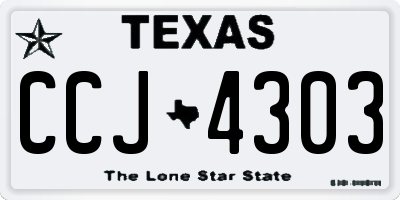 TX license plate CCJ4303