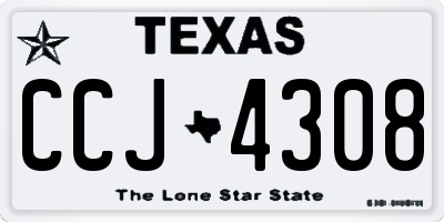 TX license plate CCJ4308