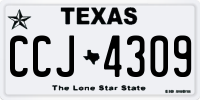 TX license plate CCJ4309
