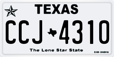TX license plate CCJ4310