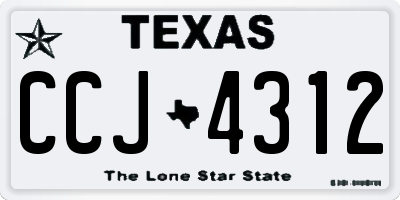 TX license plate CCJ4312