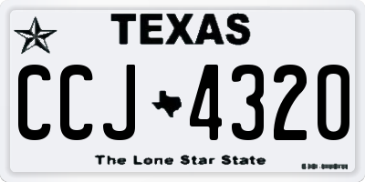 TX license plate CCJ4320