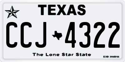 TX license plate CCJ4322