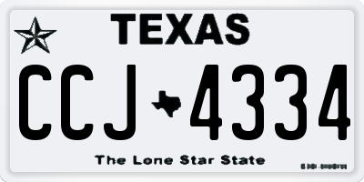 TX license plate CCJ4334