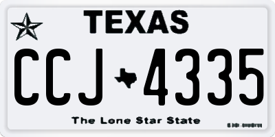 TX license plate CCJ4335