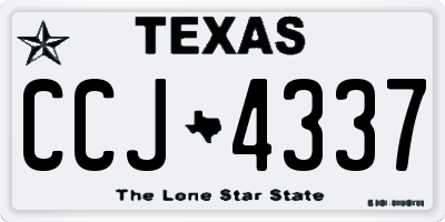 TX license plate CCJ4337