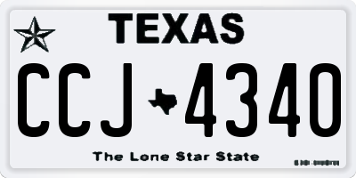 TX license plate CCJ4340