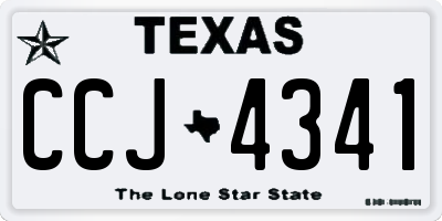 TX license plate CCJ4341