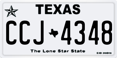 TX license plate CCJ4348