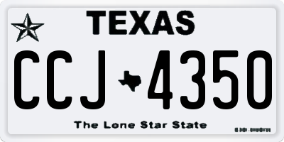 TX license plate CCJ4350