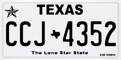 TX license plate CCJ4352