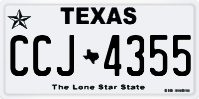 TX license plate CCJ4355