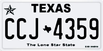 TX license plate CCJ4359